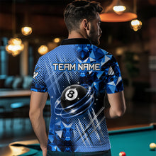 Load image into Gallery viewer, Blue Billiard Shirt 8 Ball Billiard Jersey for Men Billiard Gifts for Men Polo &amp; 1/4 Zip NNT25