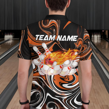 Load image into Gallery viewer, Custom Flame Bowling Shirt Orange Polo Bowling Shirt Unisex Bowling Outfits QZT602