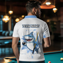 Load image into Gallery viewer, Personalized Blue Shark Billiard Team Jerseys Billiard Shirts for Men Polo &amp; 1/4 Zip Shirts NNT39