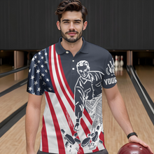 Load image into Gallery viewer, Grab Your Balls We&#39;re Going Bowling Shirt Custom Bowling Jersey For Men American Flag Bowling Shirt BDT35