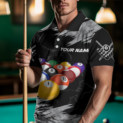 Billiard Shirt Billiard Jersey for Men Billiard Gifts for Men Team 8 Ball Polo & 1/4 Zip NNT13