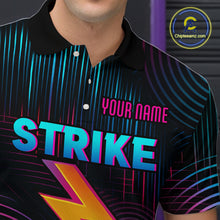 Load image into Gallery viewer, Bowling Shirt Strike Neon Lightning Custom Team Jersey for Men Graphic Bowling Uniform QZT727