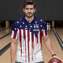 Load image into Gallery viewer, Patriotic Bowling Shirt for Men Women Custom Bowling Polo Shirt &amp; Quarter-Zip Shirts MBL01