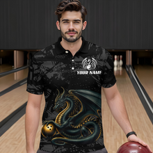 Load image into Gallery viewer, Dragon Bowling Team Shirt Custom Dragon Bowling Jersey Polo Bowling Performance QZT640