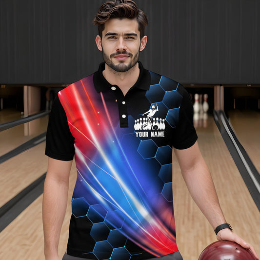 Bowling Polo Shirt Men Custom Bowling Shirt For Team Personalized Black Bowling Jerseys BDT09