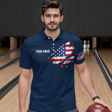 Load image into Gallery viewer, Patriotic Bowling Shirts American Flag Bowling Polo &amp; 1/4 Shirt for Men Women Team MBL16