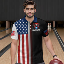 Load image into Gallery viewer, Eagle Bowling Shirt Custom American Bowling Shirts Women Men Patriotic Bowling Shirt MBL05