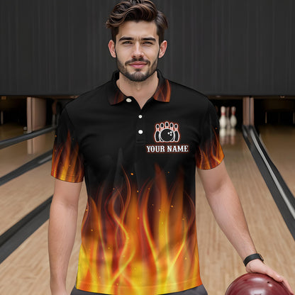 Personalized Bowling Jersey with Name and Team Name Custom Bowling Team Jersey Bowling Polo Shirt for Men QZT17