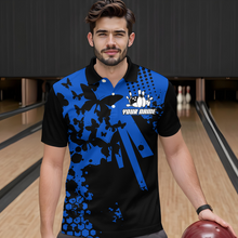 Load image into Gallery viewer, Custom Blue Butterflies Bowling Shirts for Men Women Bowling Jersey Team Name MBL79