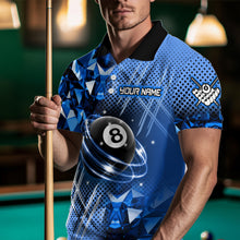 Load image into Gallery viewer, Blue Billiard Shirt 8 Ball Billiard Jersey for Men Billiard Gifts for Men Polo &amp; 1/4 Zip NNT25