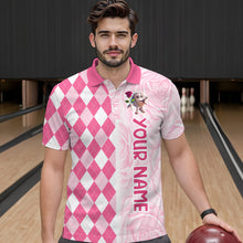 Load image into Gallery viewer, Personalized Bowling Team Jersey Polo Bowling Shirt for Couples Button Down Shirt QZT611