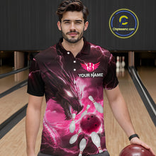 Load image into Gallery viewer, Custom Dragon Bowling Shirt Pink Thunder Bowling Jersey for Men Women Team MBL82