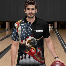 Load image into Gallery viewer, Custom Eagle Bowling Team Jersey American Bowling Polo Shirt for Men Women QZT636