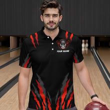 Load image into Gallery viewer, Skull Bowling Custom Men Bowling Polo &amp; Quarter-Zip Bowling Team Jerseys HNT47