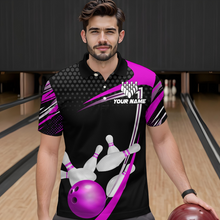 Load image into Gallery viewer, Purple Bowling Shirts for Men and Women Bowling Shirt Team Bowling Polo &amp; 1/4 Zip Shirt MBL36