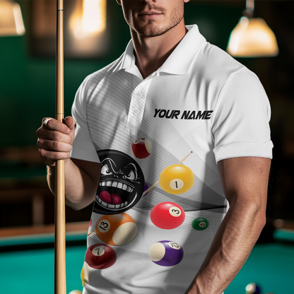 Billiard Jerseys Funny 8 Ball Billiard for Men Team Polo & 1/4 Zip Shirt Billiard Gifts NNT22