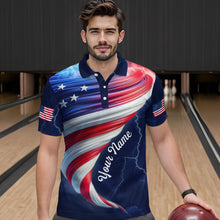 Load image into Gallery viewer, American Bowling Shirt for Men Women Custom Polo Bowling Team League QZT616