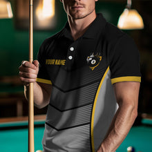 Load image into Gallery viewer, Billiard Shirt Crown 8 Ball Billiard Jersey Men Performance Billiard Shirt for Men Team Polo &amp; 1/4 Zip NNT30