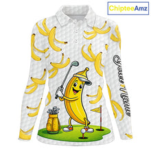 Load image into Gallery viewer, Funny Banana Pattern Golf Women's Polo Shirt, Team Golf Clothes, Golf Gifts NBT610