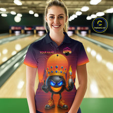 Load image into Gallery viewer, Custom Funny Bowling Jersey for Women Bowling Uniform Polo &amp; 1/4 Zip Bowling Team Shirts HNT129