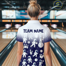 Load image into Gallery viewer, Astronaut Bowling Shirts for Men Women Team Bowling Polo &amp; Quarter Zip Shirts MBL153