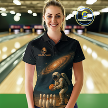 Load image into Gallery viewer, Astronaut Bowling Shirts for Men Women Team Custom Bowling Polo and Quarter Zip MBL152