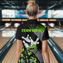 Load image into Gallery viewer, Personalized Green Crazy Bowling Shirt Polo Bowling Jersey Bowling Outfit QZT609