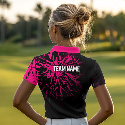 Pink Golf Polo Shirt Custom Golf Shirts for Men and Women Team Golf Apparel MMG58