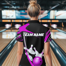 Load image into Gallery viewer, Purple Bowling Shirts for Men and Women Bowling Shirt Team Bowling Polo &amp; 1/4 Zip Shirt MBL36