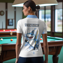 Load image into Gallery viewer, Personalized Blue Shark Billiard Team Jerseys Billiard Shirts for Women Polo &amp; 1/4 Zip Shirts NNT39
