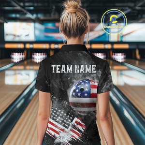 Custom American Flag Bowling Shirts Men Women Team Patriotic Bowling Jersey MBL84