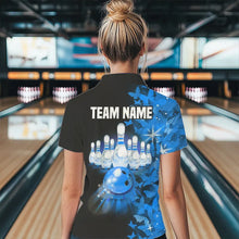 Load image into Gallery viewer, Blue Butterfly Bowling Polo Shirts For Men Women Custom Bowling Jersey Team BDT505