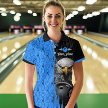 Load image into Gallery viewer, Blue Eagle Bowling Custom Women Bowling Shirt Polo &amp; Quarter-Zip Bowling Team Jerseys HNT49