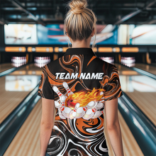Load image into Gallery viewer, Custom Flame Bowling Shirt Orange Polo Bowling Shirt Unisex Bowling Outfits QZT602