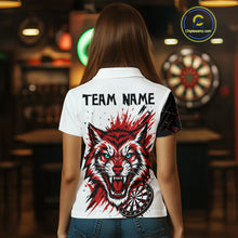 Load image into Gallery viewer, Colorful Splashed Tiger &amp; Dartboard Women&#39;s Darts Shirt - Custom Name For Darts Jersey NYN0427