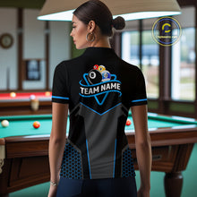 Load image into Gallery viewer, Personalized 8 Ball &amp; 10 Ball Pool Billiard Polo, 1/4 Zip For Women Custom Team Billiard Jersey  TDM4050