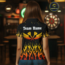 Load image into Gallery viewer, Women’s Darts Team Shirt - Rust Phoenix And Flame Pattern | Custom Name Option NYN0304