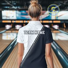 Load image into Gallery viewer, Dark Blue Bowling Custom Women Bowling Shirt Polo &amp; Quarter-Zip Bowling Team Jerseys HNT64