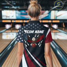 Load image into Gallery viewer, Eagel Bowling Custom Women Bowling Shirt Polo &amp; Quarter-Zip Bowling Team Jerseys HNT63