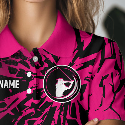 Pink Golf Polo Shirt Custom Golf Shirts for Men and Women Team Golf Apparel MMG58