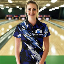 Load image into Gallery viewer, Custom Bowling League Shirts For Women with Name Bowling Team Jerseys Polo &amp; Quarter- Zip HNT37