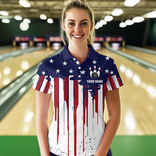 Load image into Gallery viewer, Patriotic Bowling Shirt for Men Women Custom Bowling Polo Shirt &amp; Quarter-Zip Shirts MBL01