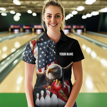 Load image into Gallery viewer, Custom Eagle Bowling Team Jersey American Bowling Polo Shirt for Men Women QZT636