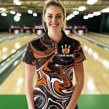 Load image into Gallery viewer, Custom Flame Bowling Shirt Orange Polo Bowling Shirt Unisex Bowling Outfits QZT602