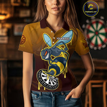 Load image into Gallery viewer, Ferocious Bee Dartboard 3D Funny Darts Shirt For Women - Custom Name &amp; Team Jersey NYN0672