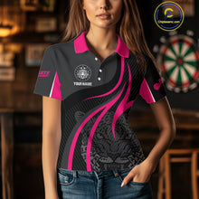 Load image into Gallery viewer, Custom Dart Jersey - Fuchsia &amp; Ebony Panther Power | Personalized Name For Women NYN0325