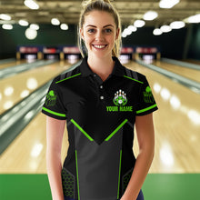 Load image into Gallery viewer, Personalized St Patrick Day Bowling Shirt Polo Green Bowling Jersey Team League QZT621