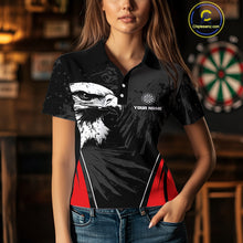 Load image into Gallery viewer, Custom Women&#39;s Darts Jersey Grunge Eagle And Dartboard Design For Darts Team NYN0272