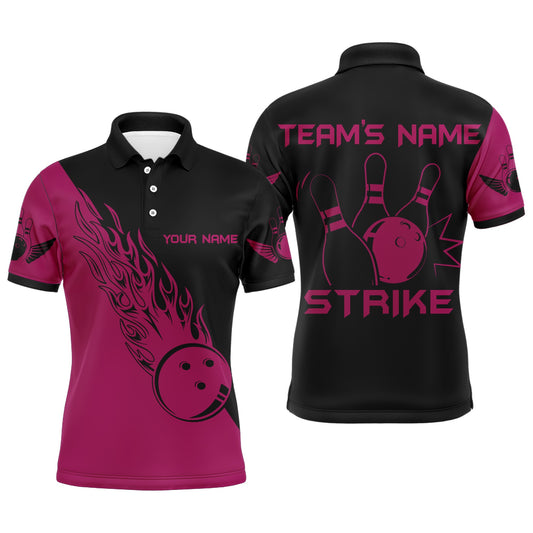 Strike Bowling Polo Shirt For Men Custom Bowling Jersey Bowing Team Shirts BDT192