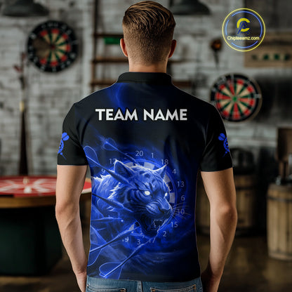 Custom Purple Fantasy Tiger Storm Dart Arrow Darts Polo Shirt For Men Dart Team Jerseys NYN1823